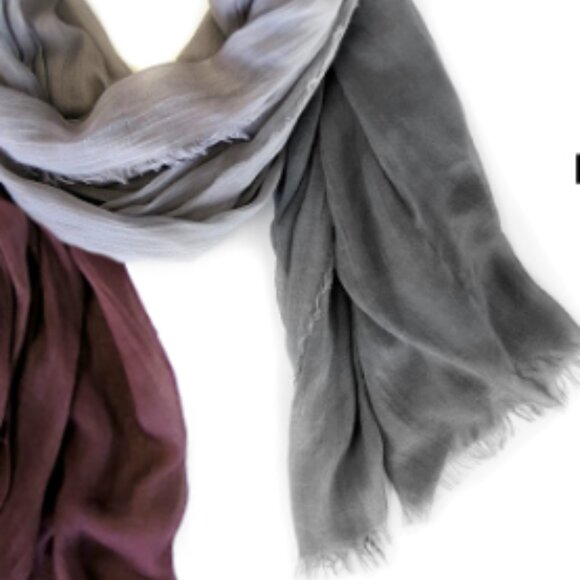 NWT TILO super soft ombre Modal Scarf gray/plum - Picture 8 of 8